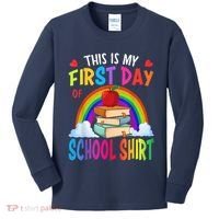 This Is My First Day Of School Back To School Kids Long Sleeve Shirt thumb 0
