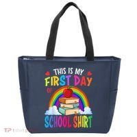 This Is My First Day Of School Back To School Tote Bag thumb 0