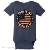 This Is My Pride Flag American Flag Men Women Baby Bodysuit thumb 0