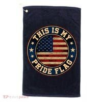 This Is My Pride Flag American Flag Men Women Golf Towel thumb 0