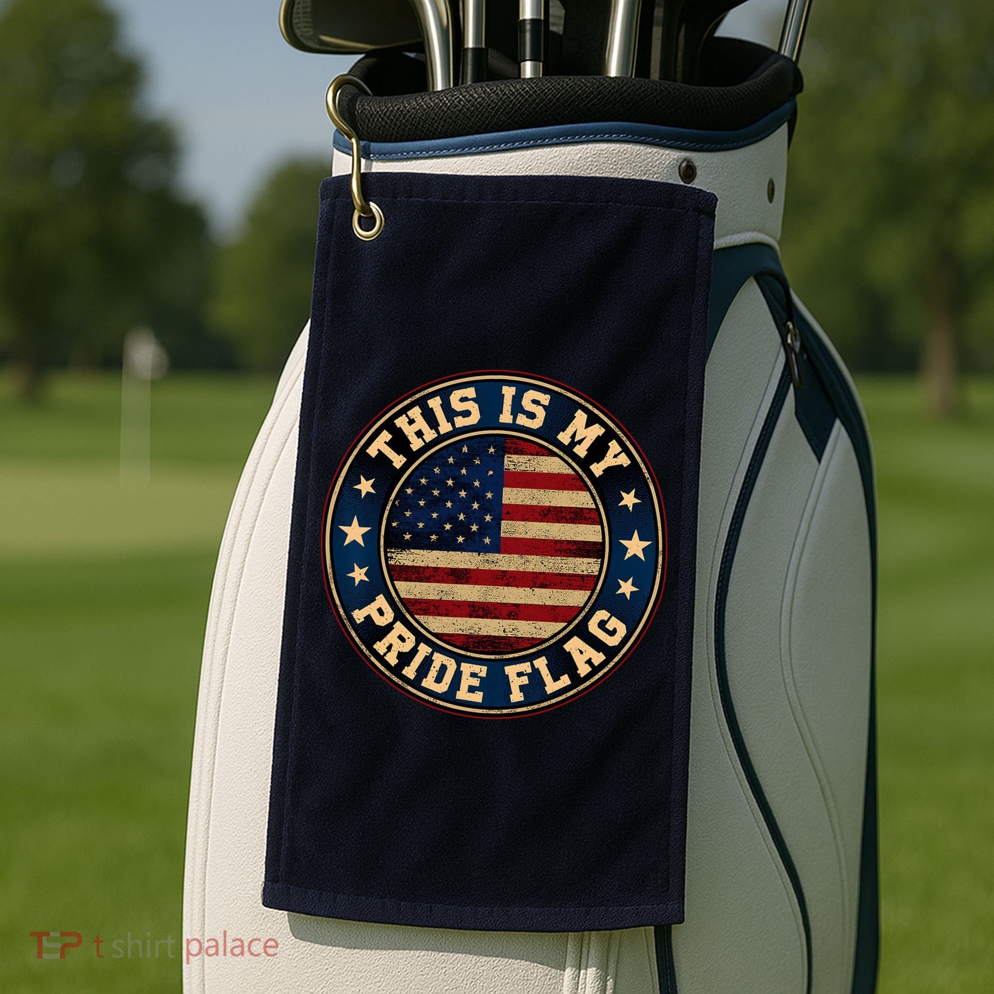 This Is My Pride Flag American Flag Men Women Golf Towel
