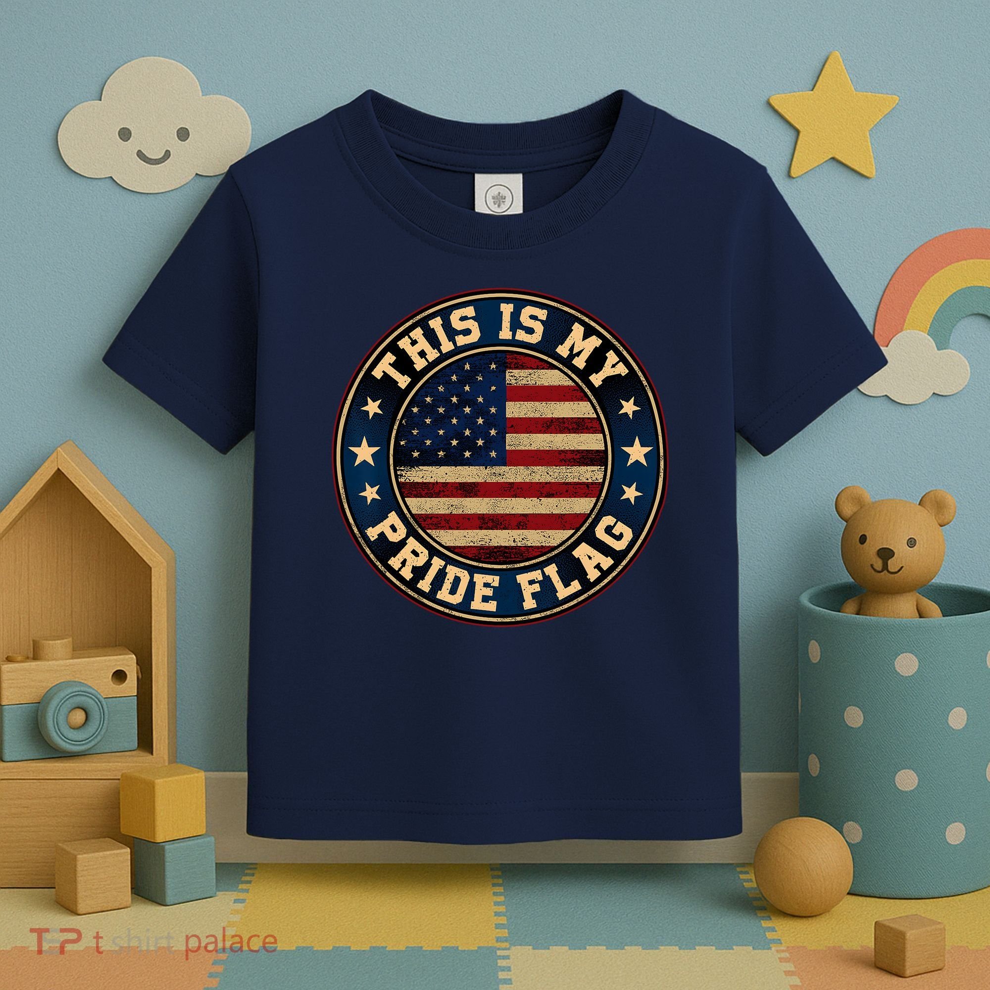 This Is My Pride Flag American Flag Men Women Toddler T-Shirt