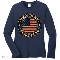 This Is My Pride Flag American Flag Men Women Women's Long Sleeve Shirt thumb 0