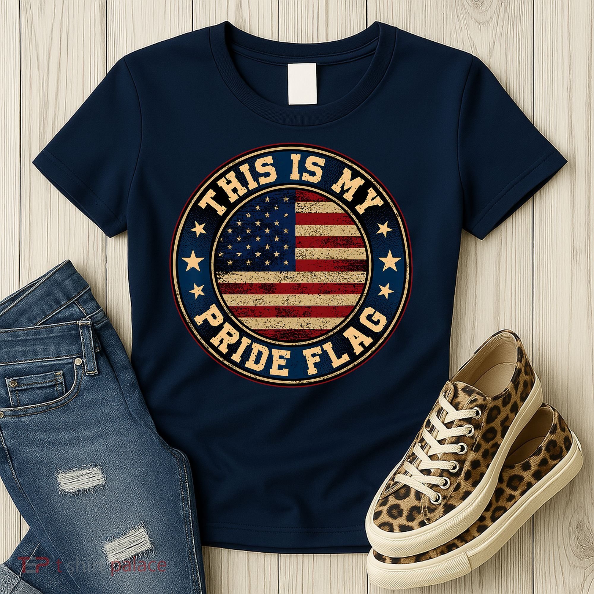This Is My Pride Flag American Flag Men Women Women's T-Shirt