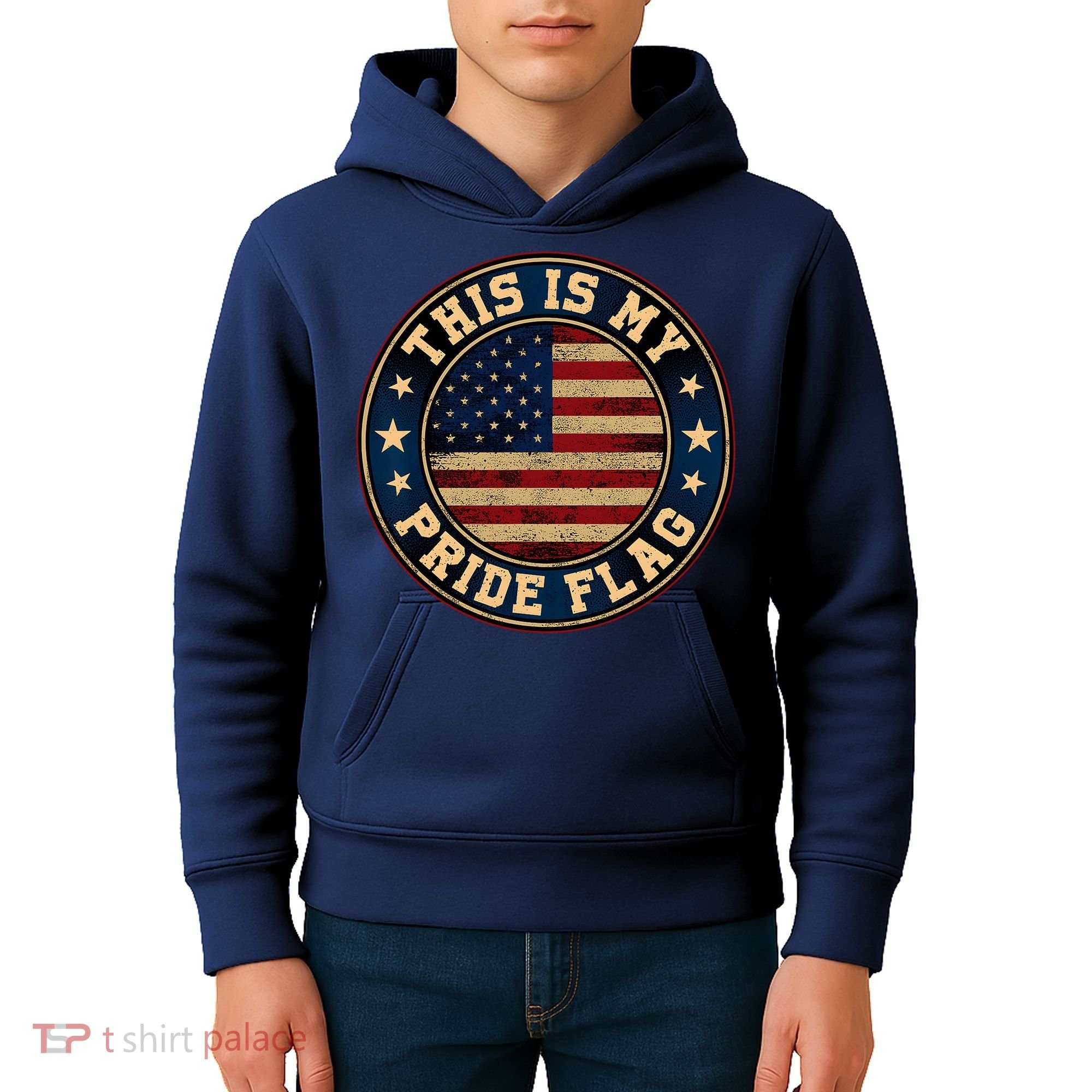 This Is My Pride Flag American Flag Men Women Kids Hoodie