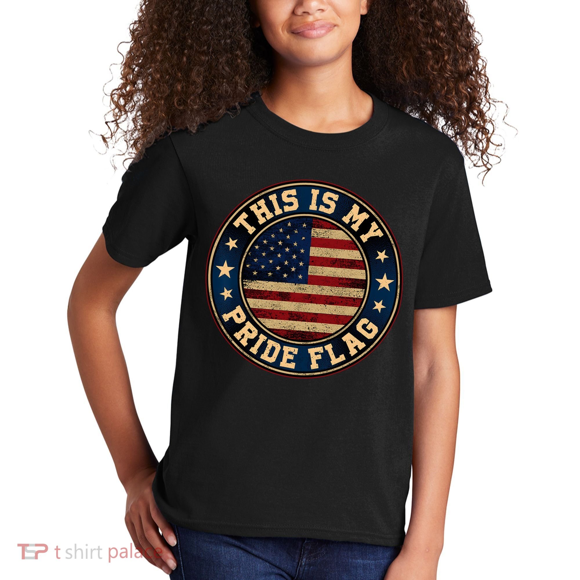 This Is My Pride Flag American Flag Men Women Kids T-Shirt