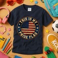 This Is My Pride Flag American Flag Men Women Kids T-Shirt thumb 3