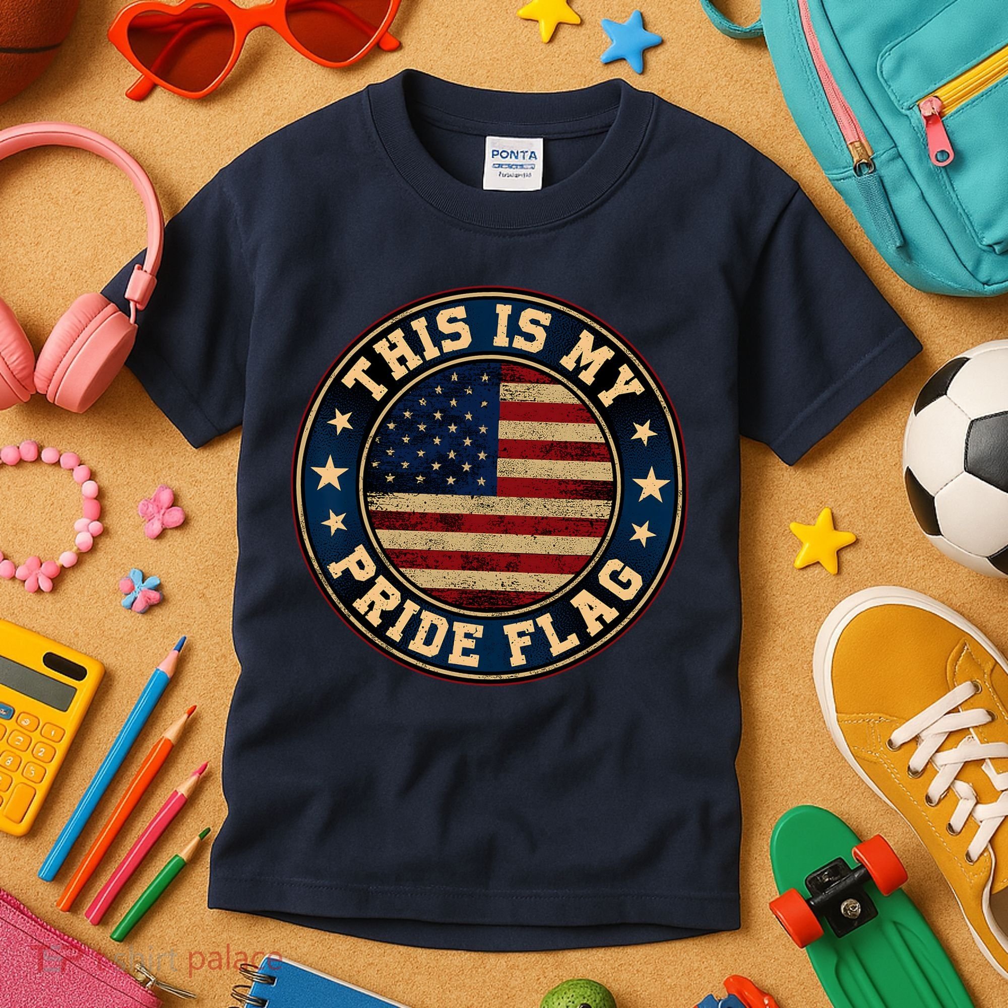 This Is My Pride Flag American Flag Men Women Kids T-Shirt
