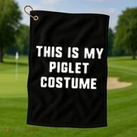 This Is My Piglet Costume Funny Halloween Golf Towel thumb 1