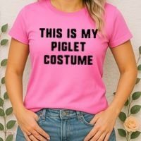 This Is My Piglet Costume Funny Halloween Women's T-Shirt thumb 2