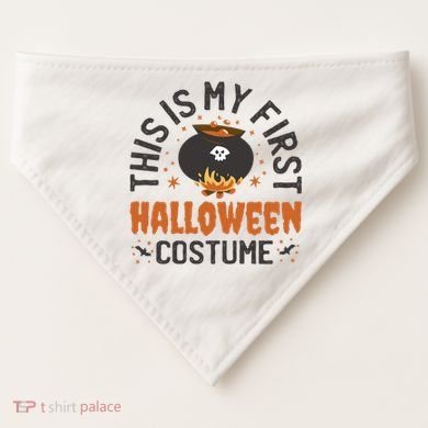This Is My First Halloween Costume Cute USA-Made Doggie Bandana