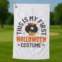 This Is My First Halloween Costume Cute Golf Towel thumb 1
