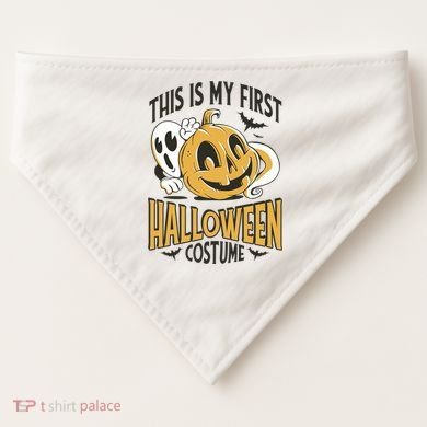 This Is My First Halloween Costume Cute USA-Made Doggie Bandana