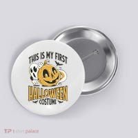 This Is My First Halloween Costume Cute Button thumb 0