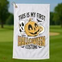 This Is My First Halloween Costume Cute Golf Towel thumb 1