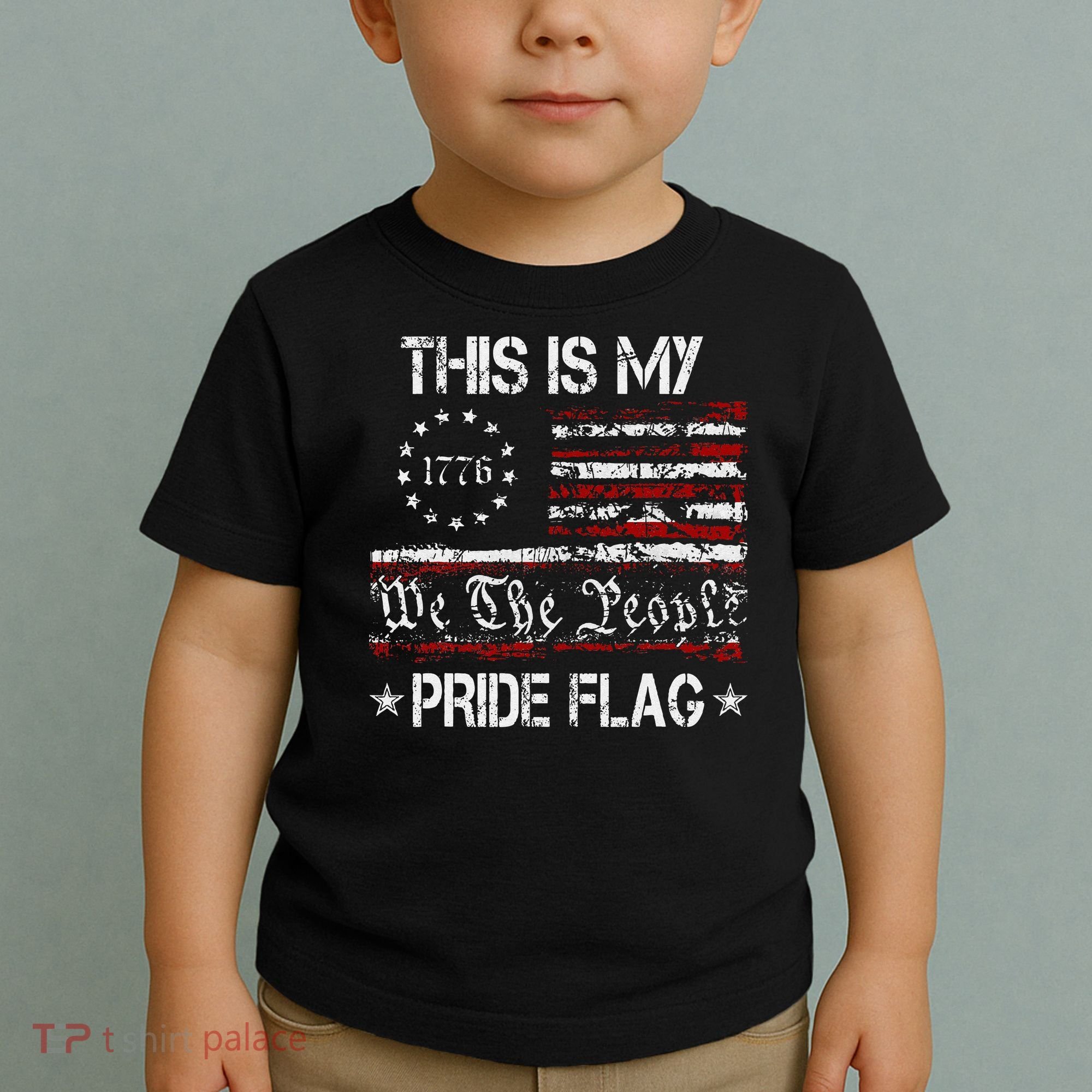 This Is My Pride Flag America 1776 We The People 4th Of July Toddler T-Shirt