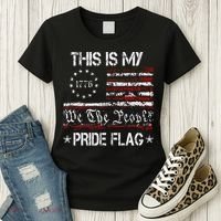 This Is My Pride Flag America 1776 We The People 4th Of July Women's T-Shirt thumb 3