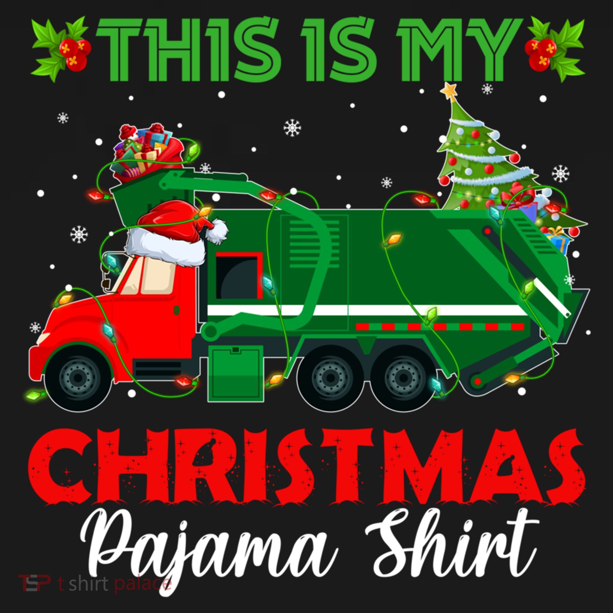 This Is My Christmas Pajama Gift Santa Garbage Truck Xmas Cute Gift Bucket Hat