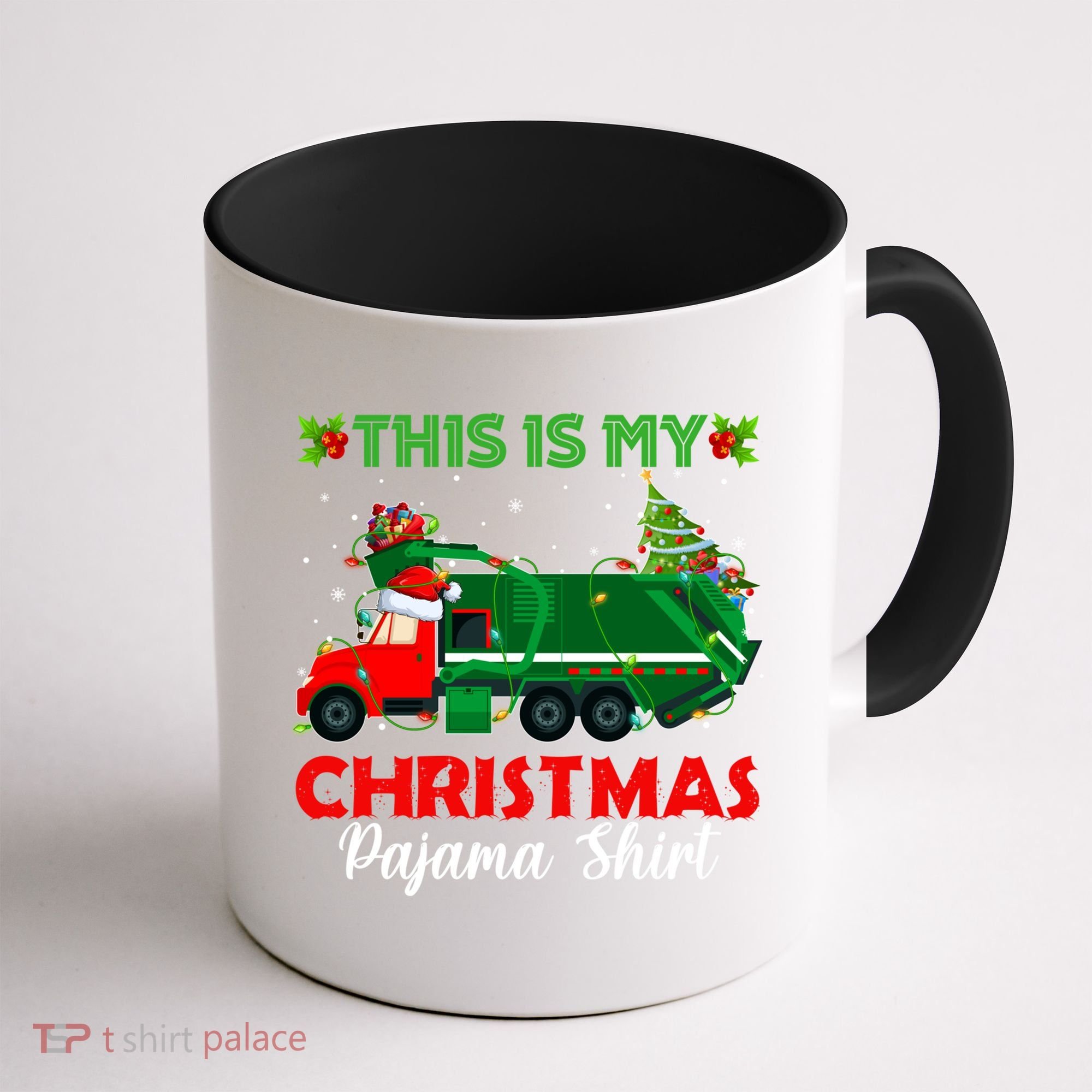 This Is My Christmas Pajama Gift Santa Garbage Truck Xmas Cute Gift Coffee Mug
