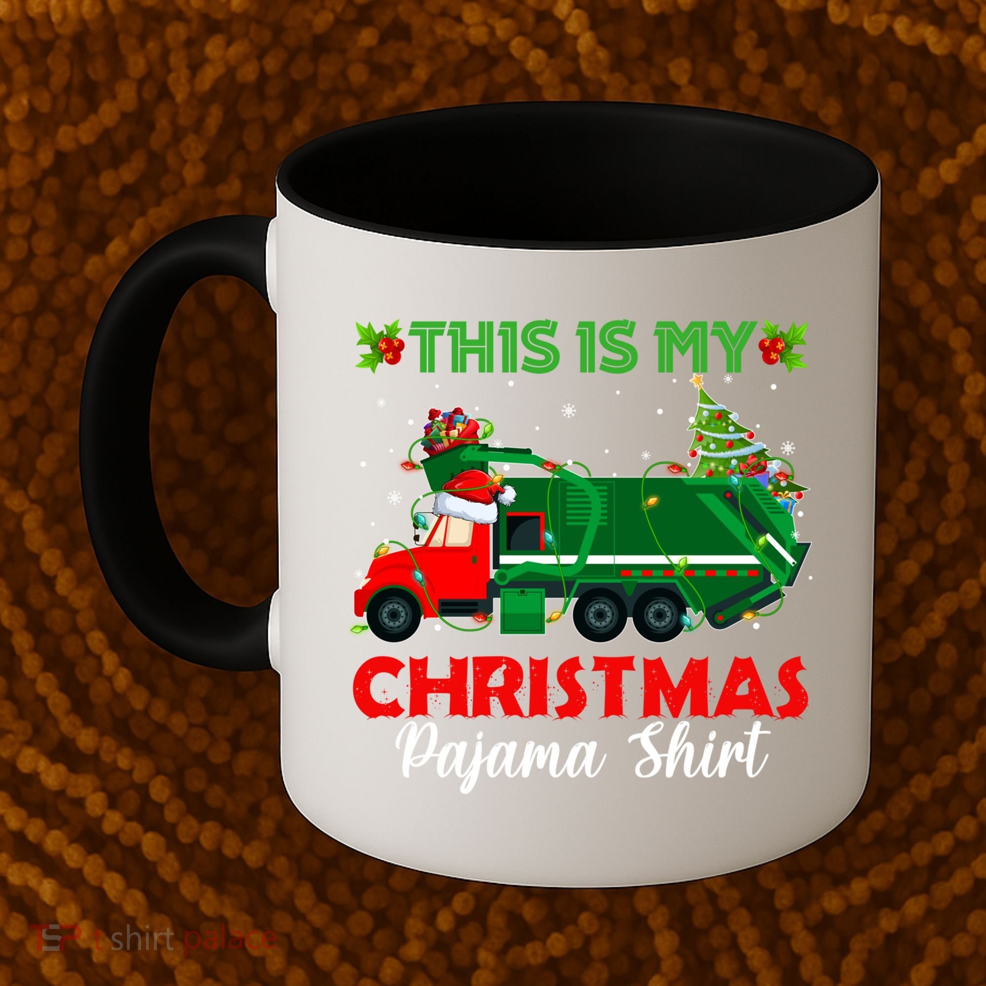 This Is My Christmas Pajama Gift Santa Garbage Truck Xmas Cute Gift Coffee Mug