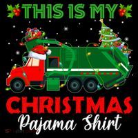 This Is My Christmas Pajama Gift Santa Garbage Truck Xmas Cute Gift Coffee Mug thumb 5