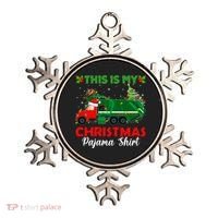 This Is My Christmas Pajama Gift Santa Garbage Truck Xmas Cute Gift Ornament thumb 0