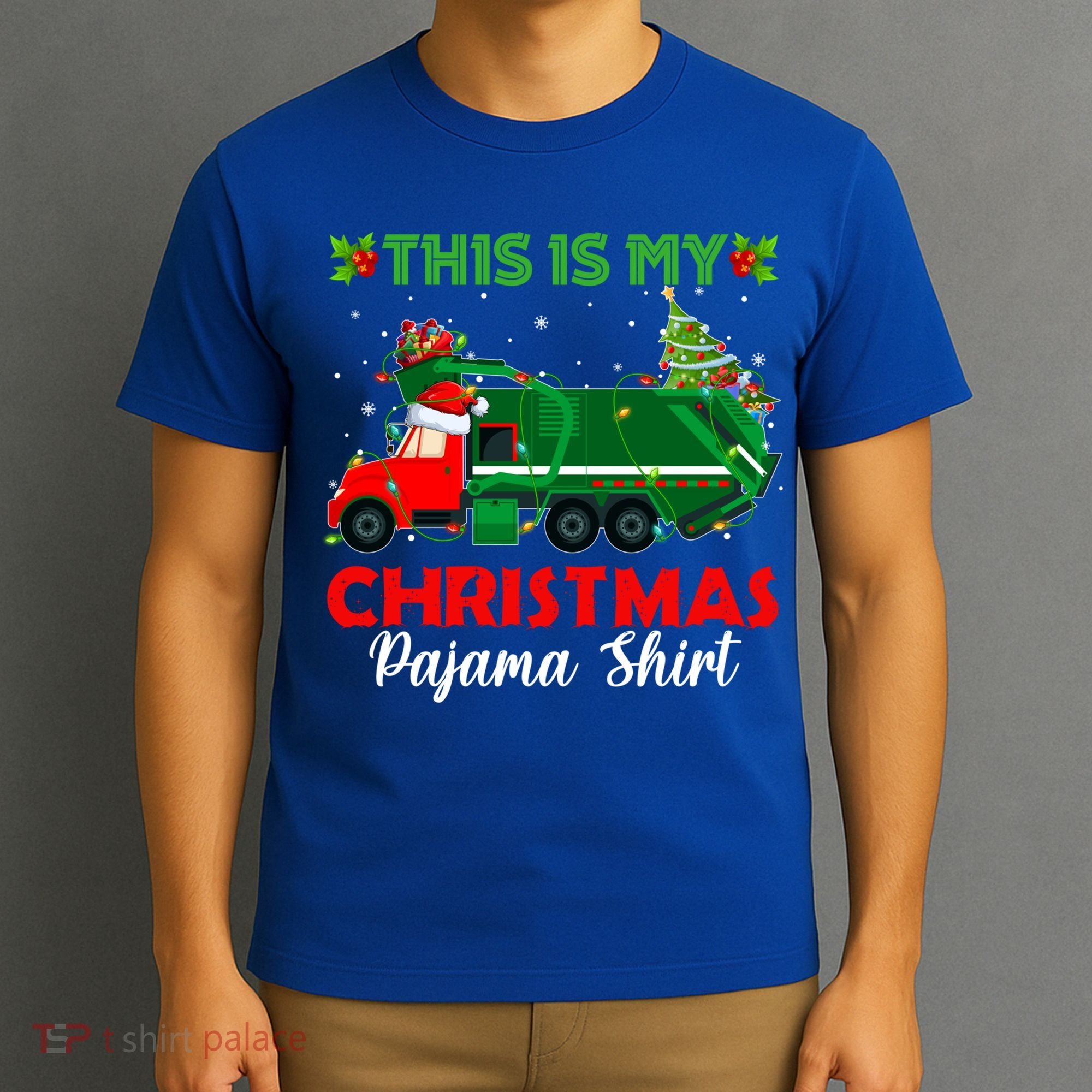 This Is My Christmas Pajama Gift Santa Garbage Truck Xmas Cute Gift T-Shirt
