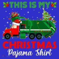 This Is My Christmas Pajama Gift Santa Garbage Truck Xmas Cute Gift Button thumb 1