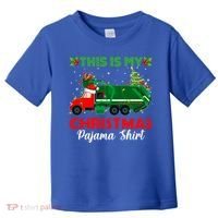 This Is My Christmas Pajama Gift Santa Garbage Truck Xmas Cute Gift Toddler T-Shirt thumb 0