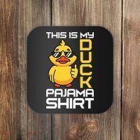 This Is My Duck Pajama Rubber Ducks Slumber Coaster thumb 0