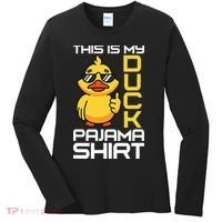 This Is My Duck Pajama Rubber Ducks Slumber Women's Long Sleeve Shirt thumb 0