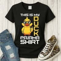 This Is My Duck Pajama Rubber Ducks Slumber Women's T-Shirt thumb 3