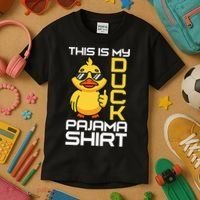 This Is My Duck Pajama Rubber Ducks Slumber Kids T-Shirt thumb 3