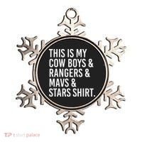 This Is My Cow Rangers Mavs Stars Funny Ornament thumb 0