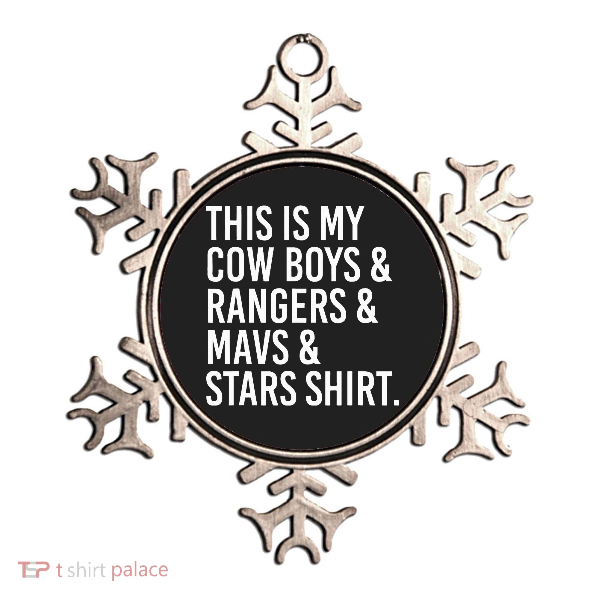 This Is My Cow Rangers Mavs Stars Funny Ornament