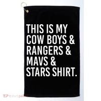 This Is My Cow Rangers Mavs Stars Funny Golf Towel thumb 0