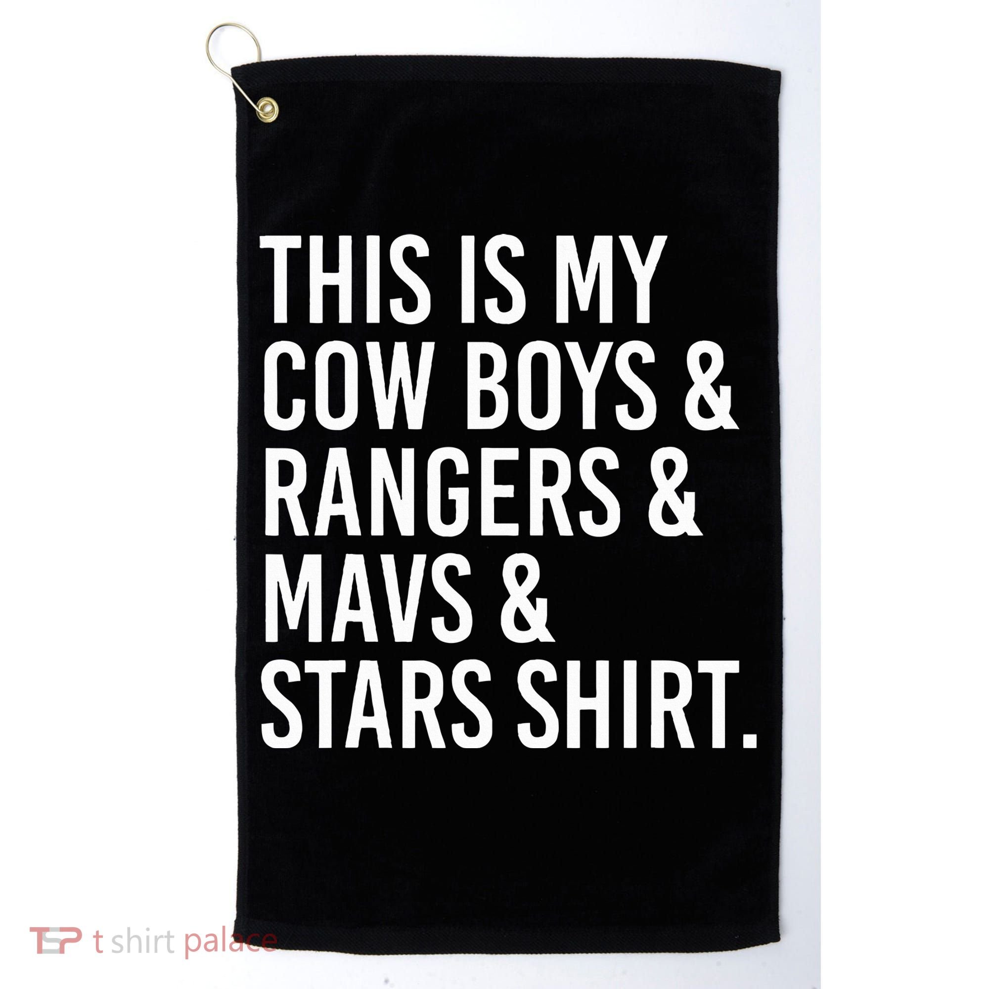 This Is My Cow Rangers Mavs Stars Funny Golf Towel