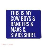 This Is My Cow Rangers Mavs Stars Funny Mousepad thumb 0