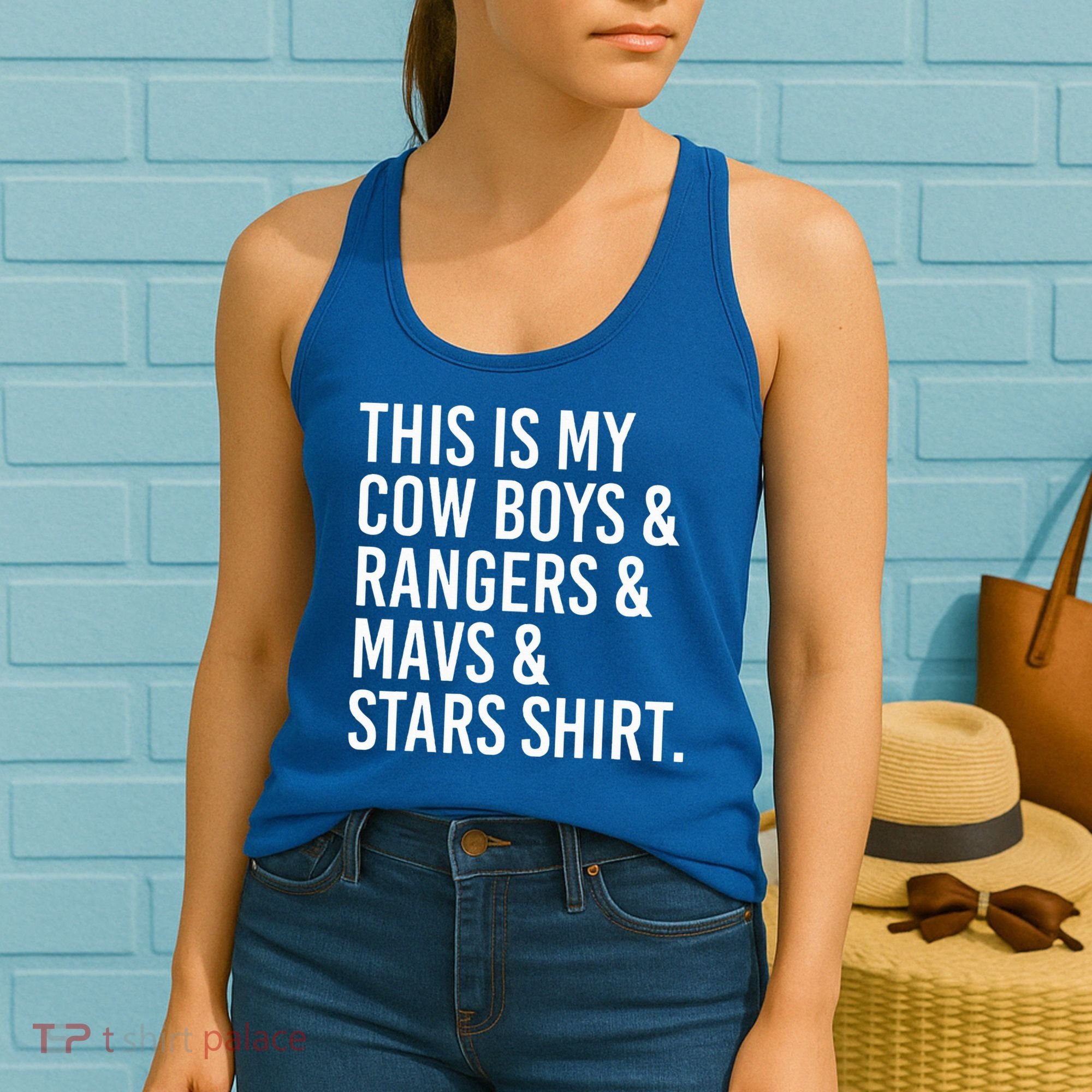 This Is My Cow Rangers Mavs Stars Funny Women's Tank Top