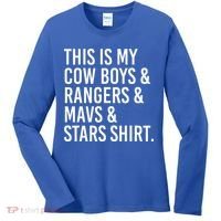 This Is My Cow Rangers Mavs Stars Funny Women's Long Sleeve Shirt thumb 0