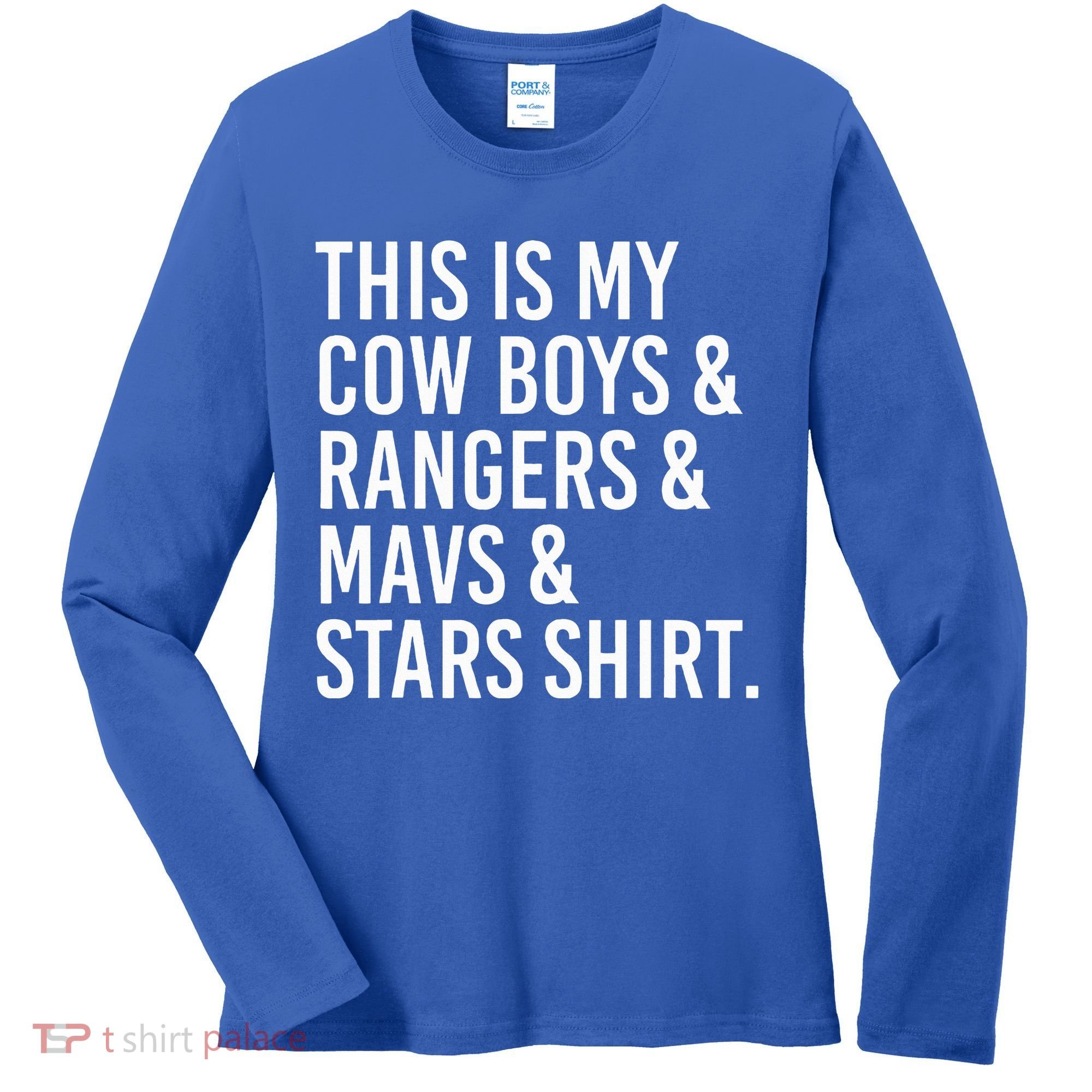 This Is My Cow Rangers Mavs Stars Funny Women's Long Sleeve Shirt