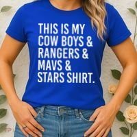 This Is My Cow Rangers Mavs Stars Funny Women's T-Shirt thumb 2