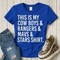 This Is My Cow Rangers Mavs Stars Funny Women's T-Shirt thumb 3