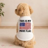 This Is My Pride Flag US Flag, 4th Of July Patriotic Doggie Tank thumb 2