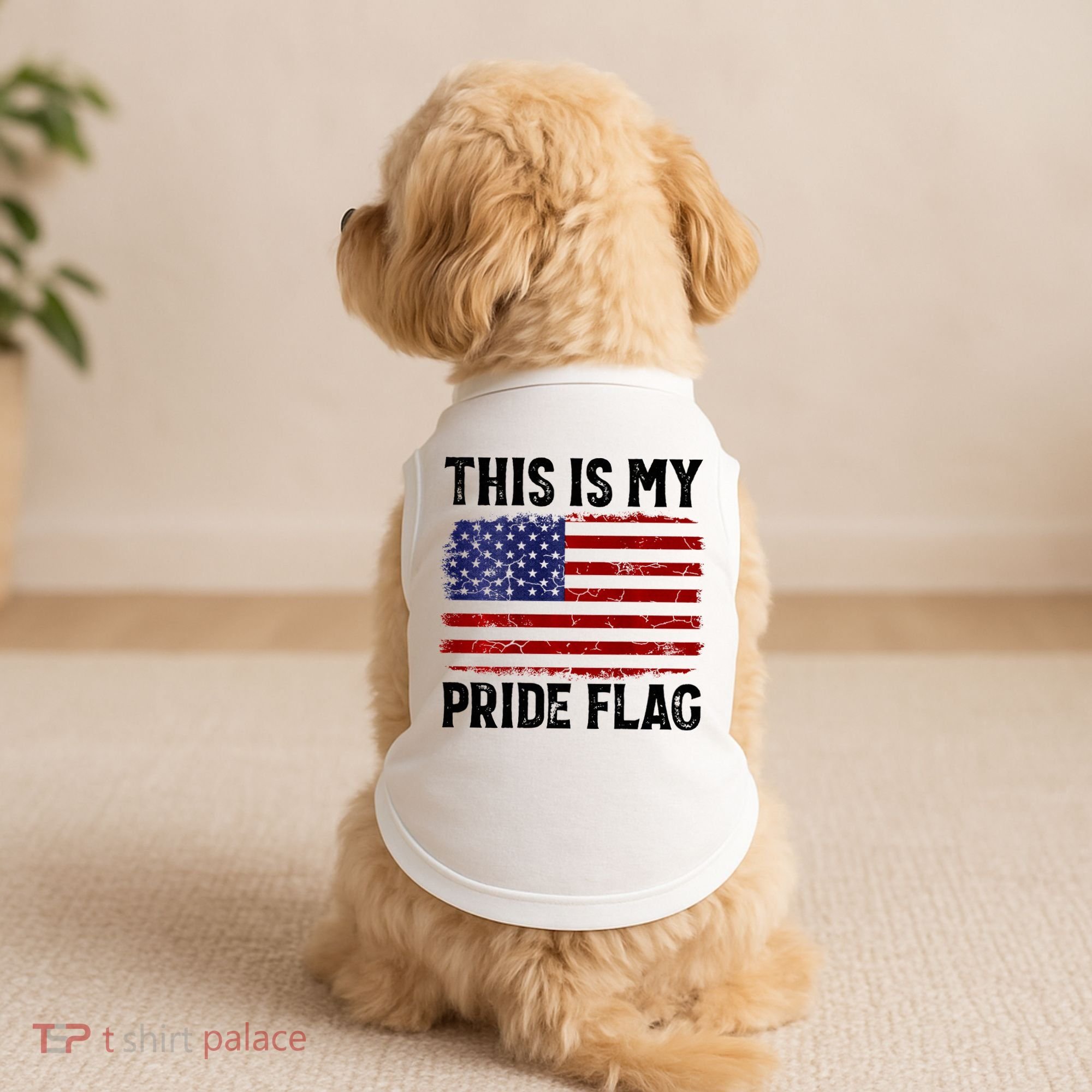 This Is My Pride Flag US Flag, 4th Of July Patriotic Doggie Tank