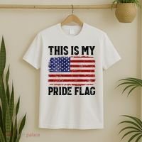 This Is My Pride Flag US Flag, 4th Of July Patriotic T-Shirt thumb 2