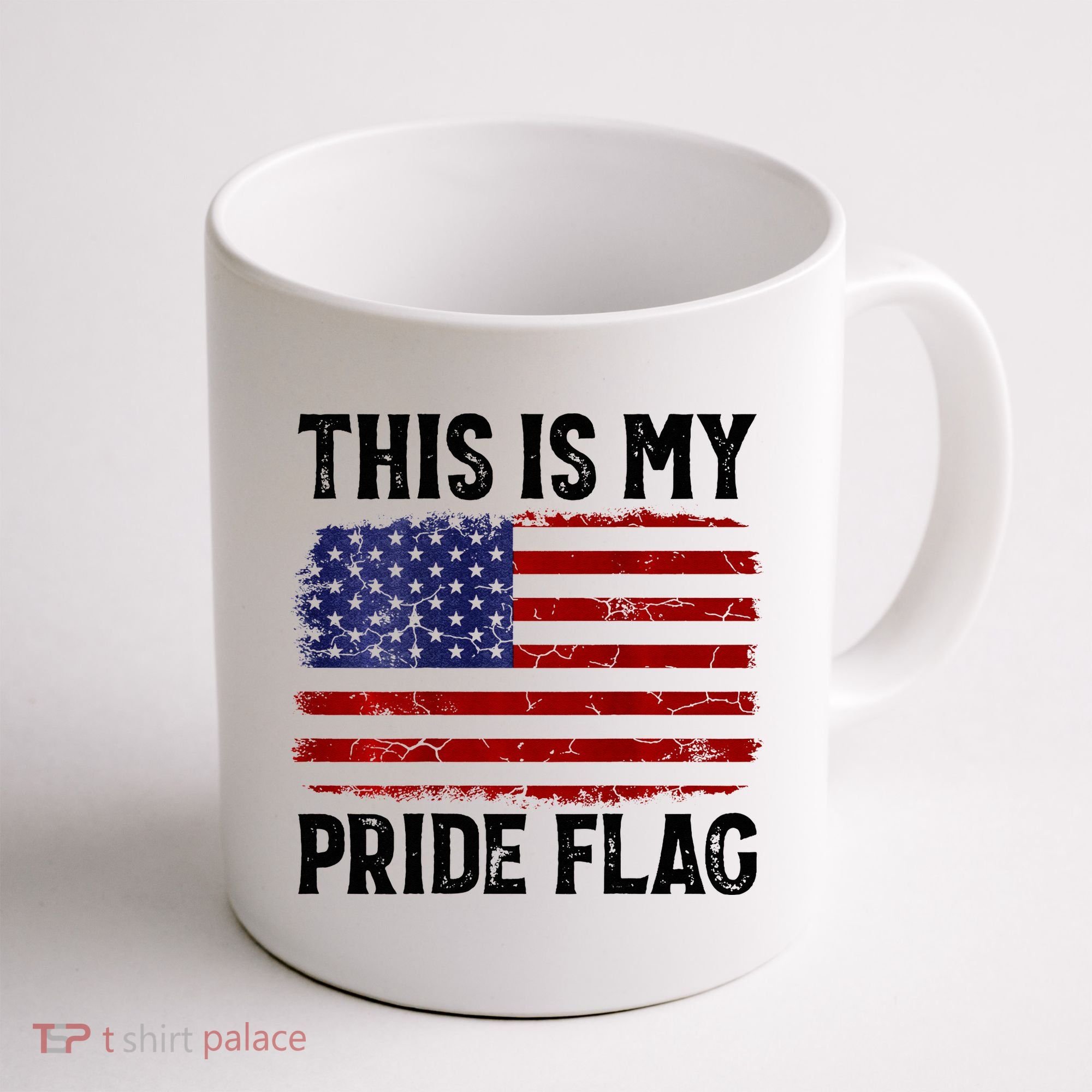 This Is My Pride Flag US Flag, 4th Of July Patriotic Coffee Mug