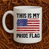 This Is My Pride Flag US Flag, 4th Of July Patriotic Coffee Mug thumb 2