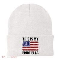 This Is My Pride Flag US Flag, 4th Of July Patriotic Beanie thumb 0