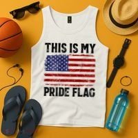 This Is My Pride Flag US Flag, 4th Of July Patriotic Tank Top thumb 4